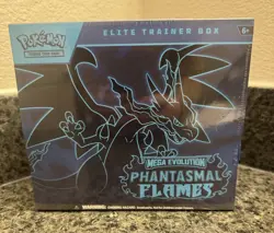Pokemon TCG Mega Evolution Phantasmal Flames Elite Trainer Box English - Image 1