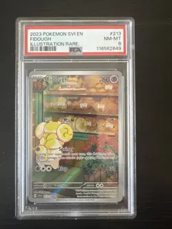 Pokemon TCG Fidough Scarlet & Violet Base Set Holo Illustration Rare PSA 8 - Image 1