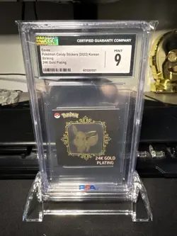 Eevee Pokemon Candy Stickers Korean 24k Gold Plating Cgc 9 - Image 1