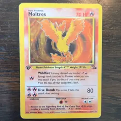 Pokemon Entei 34/64 Promo & Moltres 12/62 Base Set Wizards Nintendo English 1999 - Image 2