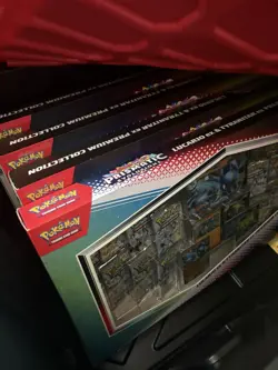 Pokemon Prismatic Evolutions Lucario EX Tyranitar EX Premium Collection Lot of 4 - Image 1