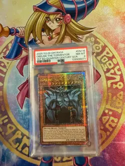 Obelisk the Tormentor Yugioh RA04-EN116 Quarter Century Secret Rare 1st PSA 8 - Image 1