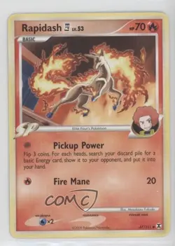Rapidash Pokemon Platinum Rising Rivals #47 2009 - Image 1