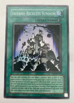 Inferno Reckless Summon DP2-EN025 Duelist Pack 2 Chazz Super Rare Limited LP - Image 1