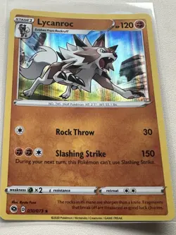 Lycanroc 030/073 Holo Rare Champions Path Pokemon TCG - Image 1