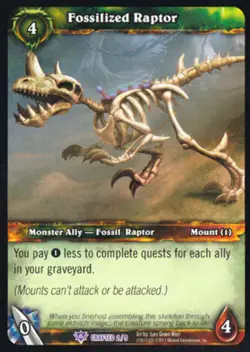 World of Warcraft TCG Fossilized Raptor - Crafting Redemption - Image 1