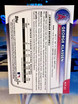 2025 George Klassen Bowman Chrome 1st Mini Diamond Refractor #BCP-63 - Image 2