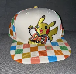 2025 Pokemon World Championships Pikachu Flat Brim Hat Anaheim Exclusive - Image 1