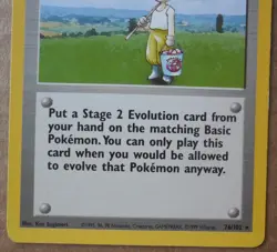 Pokemon Breeder 76/102 Rare Base Set Pokemon Trainer Card NM/LP - Image 3