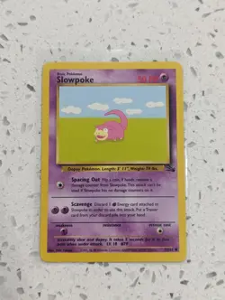Pokemon TCG Slowpoke Fossil 55/62 Regular Unlimited Common LP+ - Image 1