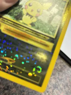 2001 Pokemon Black Star Promo #35 Pichu reverse foil holo NM with ** SWIRL - Image 5