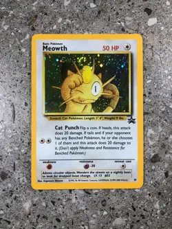 Pokemon TCG Cards Meowth 10 GB WOTC Black Star Promo Holo - Image 1