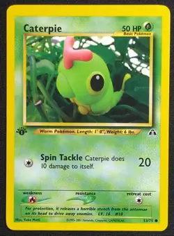 Caterpie 53/75 1st Edition Neo Discovery Pokemon Card - Image 1