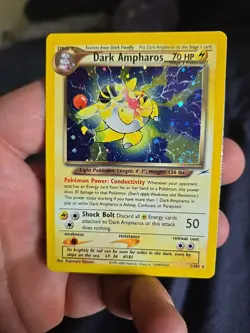 Pokemon Dark Ampharos Holo Rare Card 1/105 Neo Destiny English 2000 - Image 1