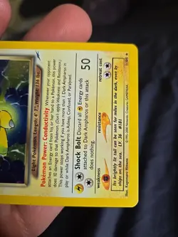 Pokemon Dark Ampharos Holo Rare Card 1/105 Neo Destiny English 2000 - Image 2