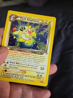 Pokemon Dark Ampharos Holo Rare Card 1/105 Neo Destiny English 2000 - Image 4