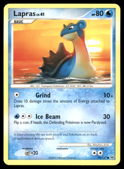 Lapras 79/127 Platinum Regular Non Holo 2009 Pokemon Card Near Mint NM - Image 1