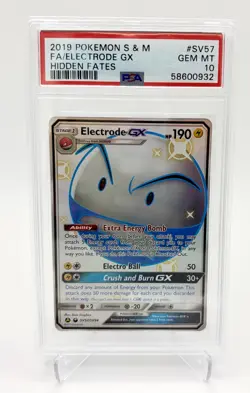 NEW 2019 Pokemon Card Sun & Moon Hidden Fates SV57 Full Art Electrode GX PSA 10 - Image 1
