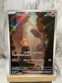Pokemon TCG Charmander Illustration Rare Scarlet & Violet 151 Card #168/165 NM - Image 1