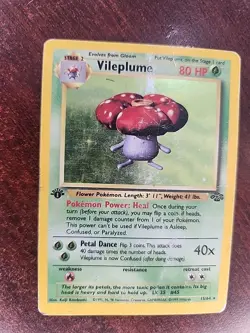 Vileplume 1st Edition Jungle Holo Pokemon Card WOTC - Image 2
