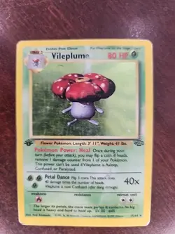 Vileplume 1st Edition Jungle Holo Pokemon Card WOTC - Image 3