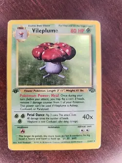 Vileplume 1st Edition Jungle Holo Pokemon Card WOTC - Image 4