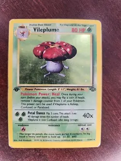 Vileplume 1st Edition Jungle Holo Pokemon Card WOTC - Image 5