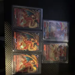 Pokemon Charizard GX V Holo Card Lot (5 Cards, Standard Size) Check Description - Image 1