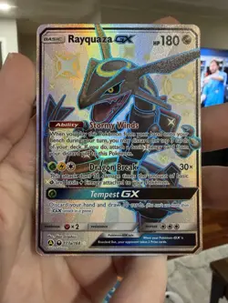 Rayquaza GX - 177a/168 - Alternate Art Shiny Promo, Hidden Fates Pokemon Card NM - Image 1