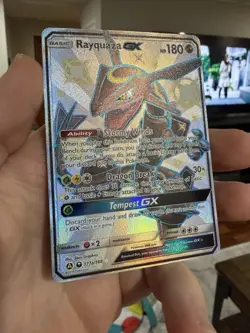 Rayquaza GX - 177a/168 - Alternate Art Shiny Promo, Hidden Fates Pokemon Card NM - Image 3
