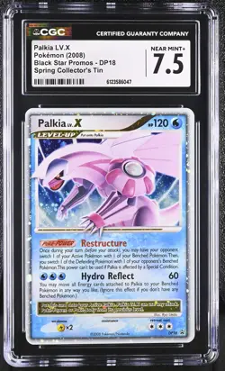 CGC 7.5 Palkia LV.X 2008 Black Star Promos DP18 Holo Pokemon Card - Image 1