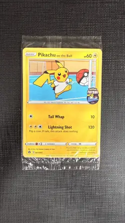 Pokemon Pikachu TCG Promo Card On the Ball, Futsal UK, 001/005, New Sealed - Image 3