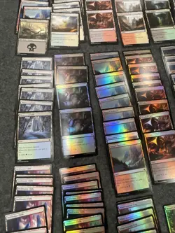 Magic the Gathering Foundations 200+card Land Lot Over 100 Foils! - Image 3