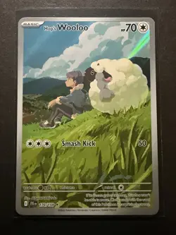 Pokemon TCG Hop's Wooloo 170/159 Sv09: Journey Together IR Holo Card - Image 1
