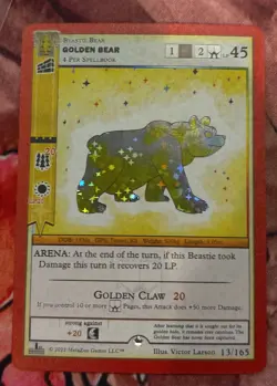 Metazoo Wilderness 1st Edition Golden Bear Reverse Holo 13/165 RH TCG Card - Image 1