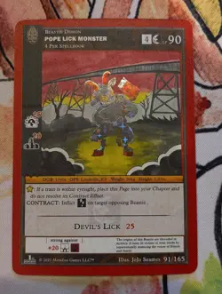 Metazoo Wilderness 1st Edition Pope Lick Monster Reverse Holo 91/165 RH TCG Card - Image 1