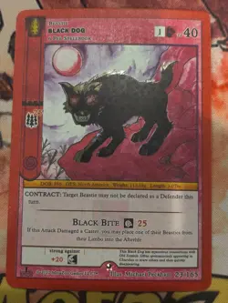 Metazoo Wilderness 1st Edition Black Dog Reverse Holo 23/165 RH TCG Card - Image 1