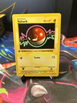 Pokemon Card - Voltorb Base Set (Shadowless) 67/102 Common 1st Edition LP/NM - Image 1