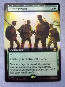 Turtle Power! (Extended Art) *FOIL* - NM - Teenage Mutant Ninja Turtles MTG #275 - Image 1