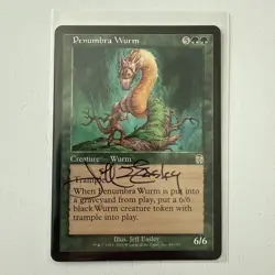 1x Penumbra Wurm - Apocalypse- MTG Magic the Gathering - Signed FREE SHIPPING - Image 1