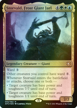 MTG Storvald, Frost Giant Jarl Foil ** Forgotten Commander ** English (NM) - Image 1