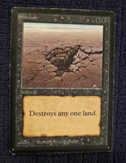 MTG Beta Sinkhole MP Magic The Gathering - Image 1