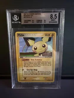 Pichu REVERSE HOLO R (21/108) - 2007 ex Power Keepers - Beckett MINT 8.5 - Image 1