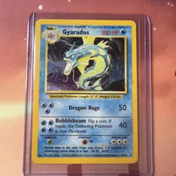 Gyarados 6/102 HOLO Rare Base Set Unlimited 1999 WOTC Vintage Pokemon Card - Image 2