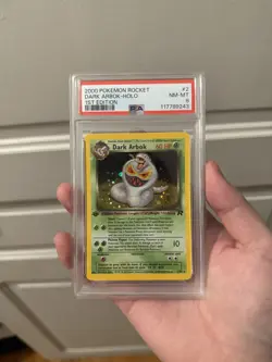 2000 Pokemon Team Rocket - Dark Arbok - Holo 1st Edition PSA 8 - Image 1