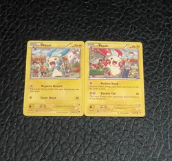 Pokemon XY Furious Fists & Plusle 31/111 Minun 32/111 Collectible Cards - Image 1