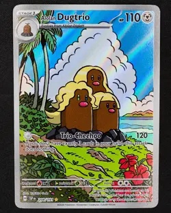 Alolan Dugtrio 208/191 SV08: Surging Sparks Illustration Rare Pokemon Card NM - Image 1