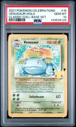 2021 POKEMON CELEBRATIONS CLASSIC BLASTOISE VENUSUAR CHARIZARD HOLO PSA 10 LOT - Image 2