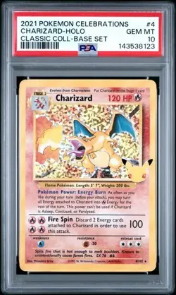 2021 POKEMON CELEBRATIONS CLASSIC BLASTOISE VENUSUAR CHARIZARD HOLO PSA 10 LOT - Image 4