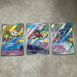 Pokemon First Partner Illustration Collection Series 1 Alolan GEN 7 Starters NM - Image 1
